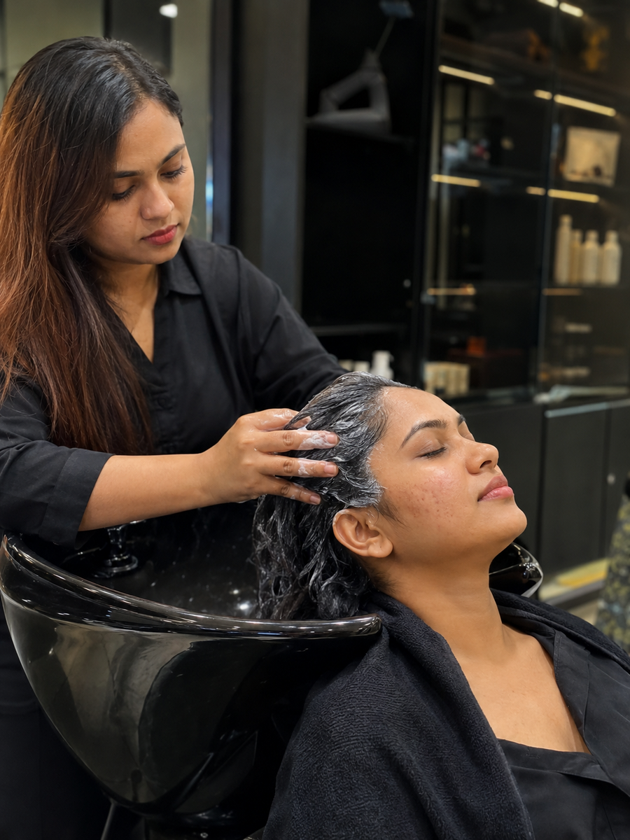 Relaxing hair spa ritual